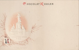 Rare Et Magnifique Cpa Chocolat Kohler Gaufrée Villes Des Cantons Suisse Bâle - Collezioni E Lotti