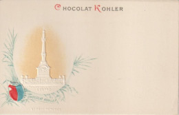 Rare Et Magnifique Cpa Chocolat Kohler Gaufrée Villes Des Cantons Suisse Tessin - Collections & Lots