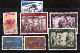 Andorre Française 1968 Années Complètes Oblitérée Used Cote 19 - Años Completos