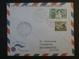 DF14  LUXEMBOURG  BELLE  LETTRE  1953 1ER VOL  HELICOPTERE  A  ROTTERDAM PAYS BAS  +AFF. INTERESSANT+++++ - Cartas & Documentos