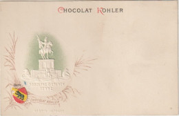 Rare Et Magnifique Cpa Chocolat Kohler Gaufrée Villes Des Cantons Suisse Berne - Collections & Lots