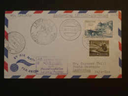 DF14  LUXEMBOURG  BELLE  LETTRE  1953 SONDERFLUGT LEIPZIG AMSTERDAM PAYS BAS  +AFF. INTERESSANT+++++ - Cartas & Documentos