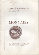 4 Catalogues Divers De Ventes Numismatique De 1977/1983/2003/2005 - Libri & Software