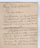 VP22.504 - Politique - PAIZAY LE SEC 1909 - LAS - Lettre De M. TROUVE,Député De La Haute - Vienne à M. RIDOUARD, Député - Politisch Und Militärisch