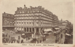 FRANCE - Paris - Place Saint Lazare - Hôtel Terminus - Animé - Carte Postale Ancienne - Plätze