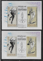 1964 Burundi: Jeux Olympiques D'Hiver D'Innsbruck: 2 Blocs-Feuillets: Dentelé** Et Non Dentelé** - Winter 1956: Cortina D'Ampezzo