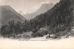 SUISSE - Route De Finshauts Et Le Mont Blanc - J.J. - Carte Postale Ancienne - Autres & Non Classés