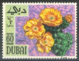 UNITED ARAB EMIRATES :1968, OPUNTIA FLOWER STAMP, S.G. # 293, USED. - Dubai