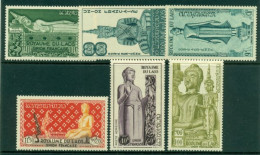 LAOS 1953 Mi 34-39** Yearly Oath Ceremony - Buddha [L3524] - Budismo