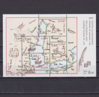 FINLAND 1985, Sc# 728, Postal Map, Miniature Sheet, MNH - Unused Stamps