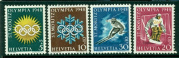 SWITZERLAND 1948 Mi 492-95** Olympic Winter Games, St Moritz [L3614] - Winter 1948: St-Moritz