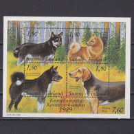 FINLAND 1989, Sc# 794, Miniature Sheet, Dogs, MNH - Unused Stamps