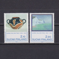 FINLAND 1991, Sc# 868-869, Alfred Finch, Art, Paintings, MNH - Unused Stamps