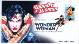 USA 2016 Wonder Woman,Comics,DC,Shield,Superheroine,Princess Diana Of Themyscira, FDC Cover (**) - Storia Postale