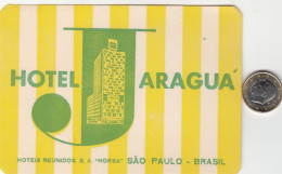 ETIQUETA - STICKER - LUGGAGE LABEL  HOTEL JARAGUA - SAO PAULO -BRASIL - Etiquetas De Hotel