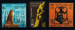 Egypt 1964 Nubian Monuments Mi 772-74 MNH - Nuevos