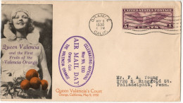 (N74) USA SCOTT # C 12 - Queen Valencia Orange - Air Mail Day - Orange Calif. To Philadelphia Penn. 1930 - 1c. 1918-1940 Covers