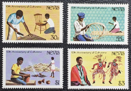 Nevis, 1984, Mi 164-167, 10th Anniversary Of Culturama Celebrations, Culturama Queen And Dancers, 4v, MNH - Danse