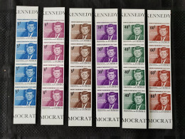 République Du Congo - 567/572 - Bandes De 4 - Kennedy - Non Dentelé - Ongetand - Imperforated - 1964 - MNH - Mint/hinged