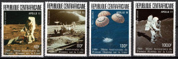 Central African Republic Space 1989 20th Anniversary Of Apollo 11. - Centrafricaine (République)
