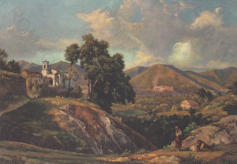 CARTOLINA  ROMA,LAZIO-GALLERIA NAZIONALE D'ARTE MODERNA-GIGANTE (1806-1876)-PAESAGGIO CAMPANO-STORIA,NON VIAGGIATA - Tentoonstellingen