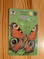 Prepaid Phonecard United Kingdom, Unitel - Butterfly - Bedrijven Uitgaven