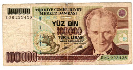 TURCHIA TURKEY - 100000 Lira - ND (1994) - P. 205 - Series II - Poor Tadep - Turkey