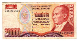 TURCHIA TURKEY - 20000 Lira - ND (1995) - P. 202 - Purple Ornament - VF+ - Turkey
