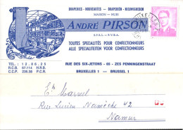 BELGIQUE CARTE A EN TETE DE BRUXELLES 1964 - Briefe U. Dokumente
