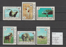 (TJ) W.W.F. - Mauretanië YT 386/91 (gest./obl./used) - Used Stamps