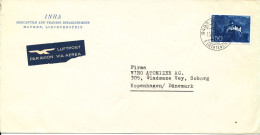 Liechtenstein Cover Sent Air Mail To Denmark 15-12-1965 Single Franked - Storia Postale