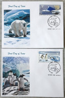 INDIA 2009 Polar Regions  Pvt Cachet COMPLETE SET On 2 FDC - Briefe U. Dokumente