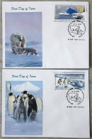 INDIA 2009 Polar Regions  Pvt Cachet COMPLETE SET On 2 FDC - Briefe U. Dokumente