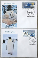 INDIA 2009 Polar Regions  Pvt Cachet COMPLETE SET On 2 FDC - Lettres & Documents