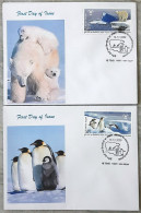 INDIA 2009 Polar Regions  Pvt Cachet COMPLETE SET On 2 FDC - Cartas & Documentos