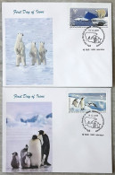 INDIA 2009 Polar Regions  Pvt Cachet COMPLETE SET On 2 FDC - Lettres & Documents