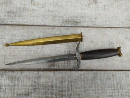 Ancienne Dague De Chasse Vénerie Monogramme - Armes Blanches