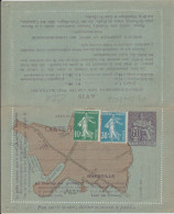 1921 - CHAPLAIN - CARTE-LETTRE PNEUMATIQUE DE MARSEILLE ! - COTE 2005 = 250 EUR. - Neumáticos