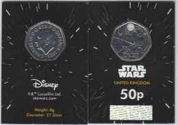 Great Britain UK 2023 50p Coin, Star Wars Luke & Leia Bunc - 50 Pence