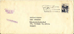 Yugoslvia Cover Sent To Denmark Single Franked - Covers & Documents