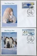 INDIA 2009 Polar Regions  Pvt Cachet COMPLETE SET On 2 FDC - Covers & Documents
