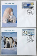 INDIA 2009 Polar Regions  Pvt Cachet COMPLETE SET On 2 FDC - Lettres & Documents