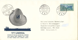 Denmark Cover Munkebo 14-6-1975 SHELL Naming Ceremony Supertanker T/T Limnea - Storia Postale