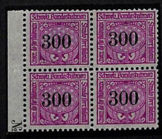 ZA0142b - SWITZERLAND - SBHV # 24C  Block 4 - RAILWAY SERVICE STAMPS Mint MNH - Bahnwesen