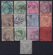 INDIA 1882 - Canceled - SG# 84, 85, 86, 89, 90, 91, 92, 93, 95, 97, 98, 100, 101 - 1882-1901 Impero