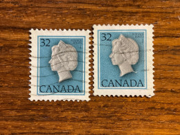 Canada PRINT ERROR Mi 873 / Yv 837 / SG869c : Queen’s Head In Double Impression (right Stamp) - Variedades Y Curiosidades