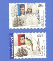 AUSTRALIE 2026 + 2027 AUSTRALIA 2131 + 2132 NEUFS ** NAVIGATEURS - ÉMISSION COMMUNE FRANCE / AUSTRALIE - Mint Stamps