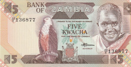 Zambia 5 Kwacha  ND/1980-1988 P-25  UNC - Zambie