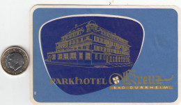 ETIQUETA - STICKER - LUGGAGE LABEL HOTEL PARKHOTEL KREUZ -BAD DURRHEIM     ALEMANIA - ALLEMAGNE - DEUTSCHLAND - Etiquetas De Hotel