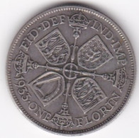 Grande Bretagne.1 Florin 1933. George V, En Argent, KM# 834 - J. 1 Florin / 2 Schillings